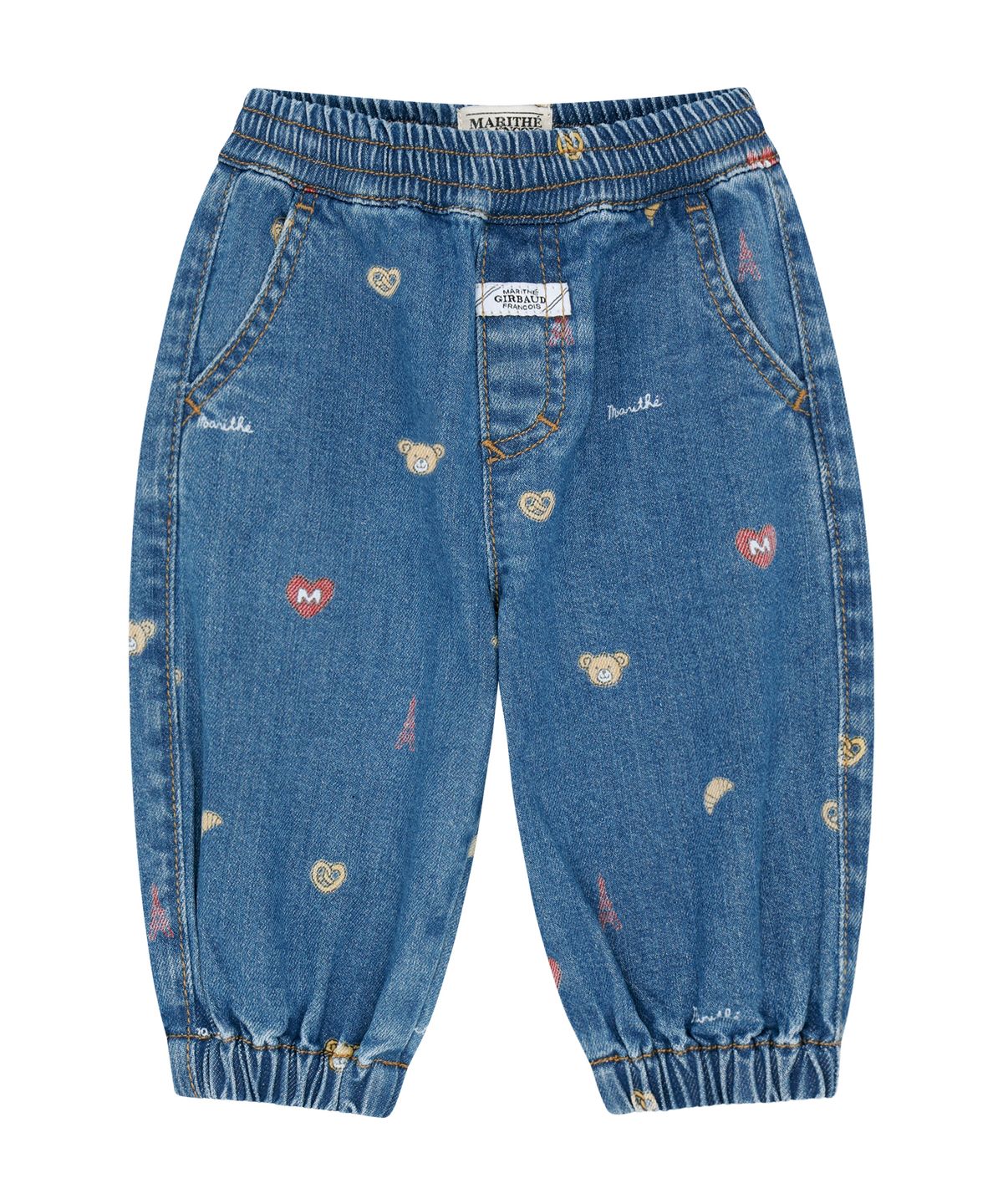 마리떼 키즈(MARITHÉ KIDS) BABY PRINT JOGGER DENIM PANTS blue