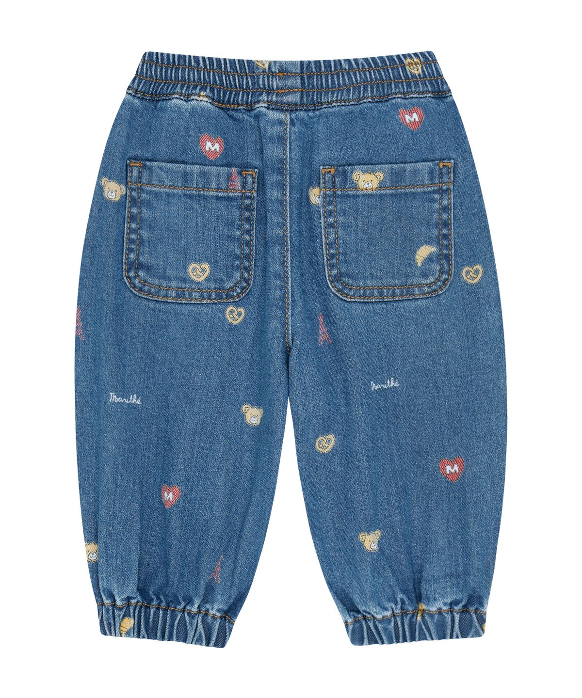마리떼 키즈(MARITHÉ KIDS) BABY PRINT JOGGER DENIM PANTS blue
