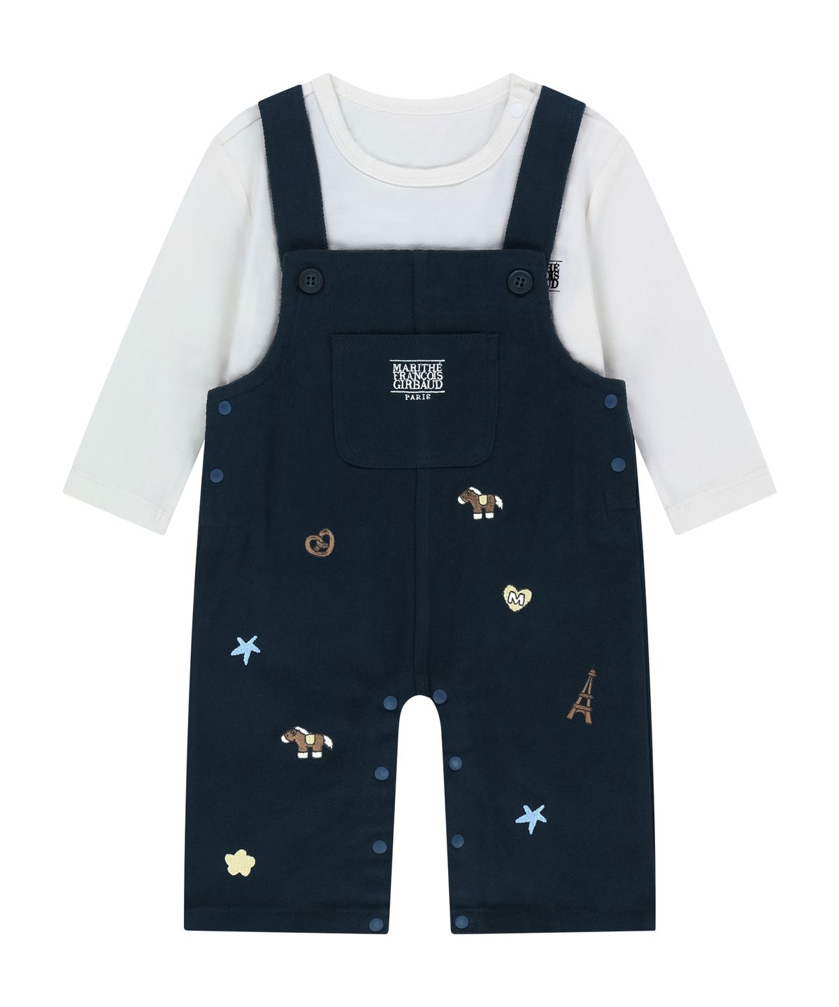 마리떼 키즈(MARITHÉ KIDS) BABY PONY OVERALL SET-UP navy