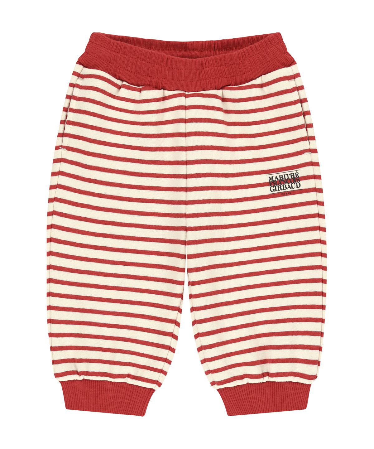마리떼 키즈(MARITHÉ KIDS) BABY STRIPED SWEAT JOGGER PANTS red