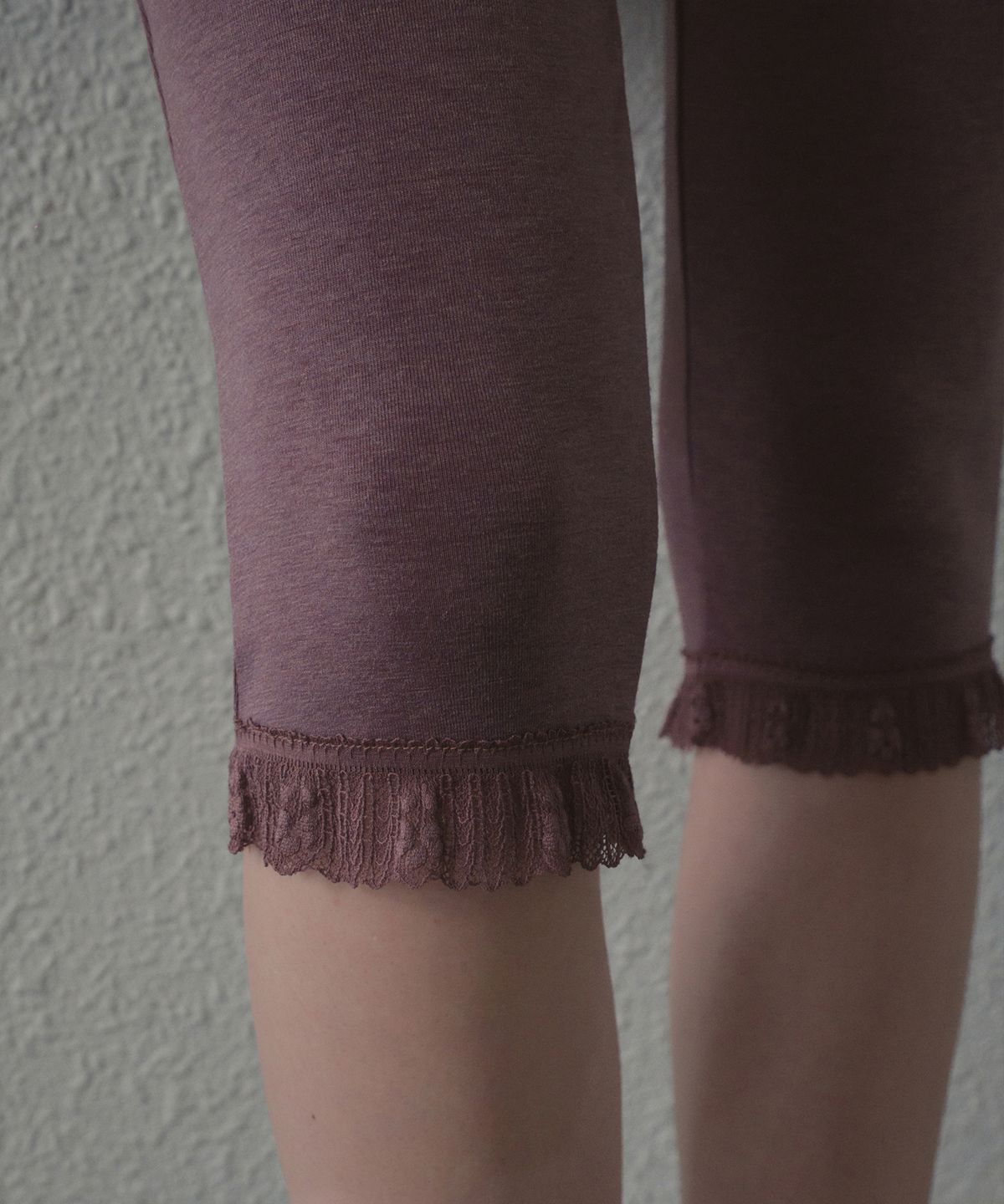 아우어노스텔지아(OURNOSTALGIA) Dew Lace Capri Pants_Vintage Pink(OB6PT08)
