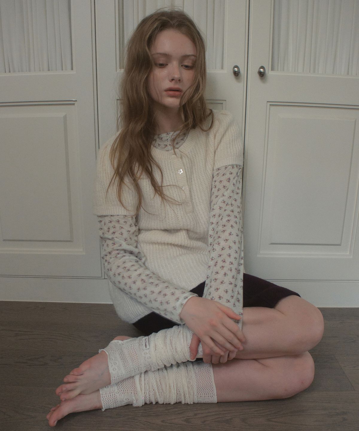 아우어노스텔지아(OURNOSTALGIA) Patch Crochet Leg Warmers_3COLOR(OB6AC12)