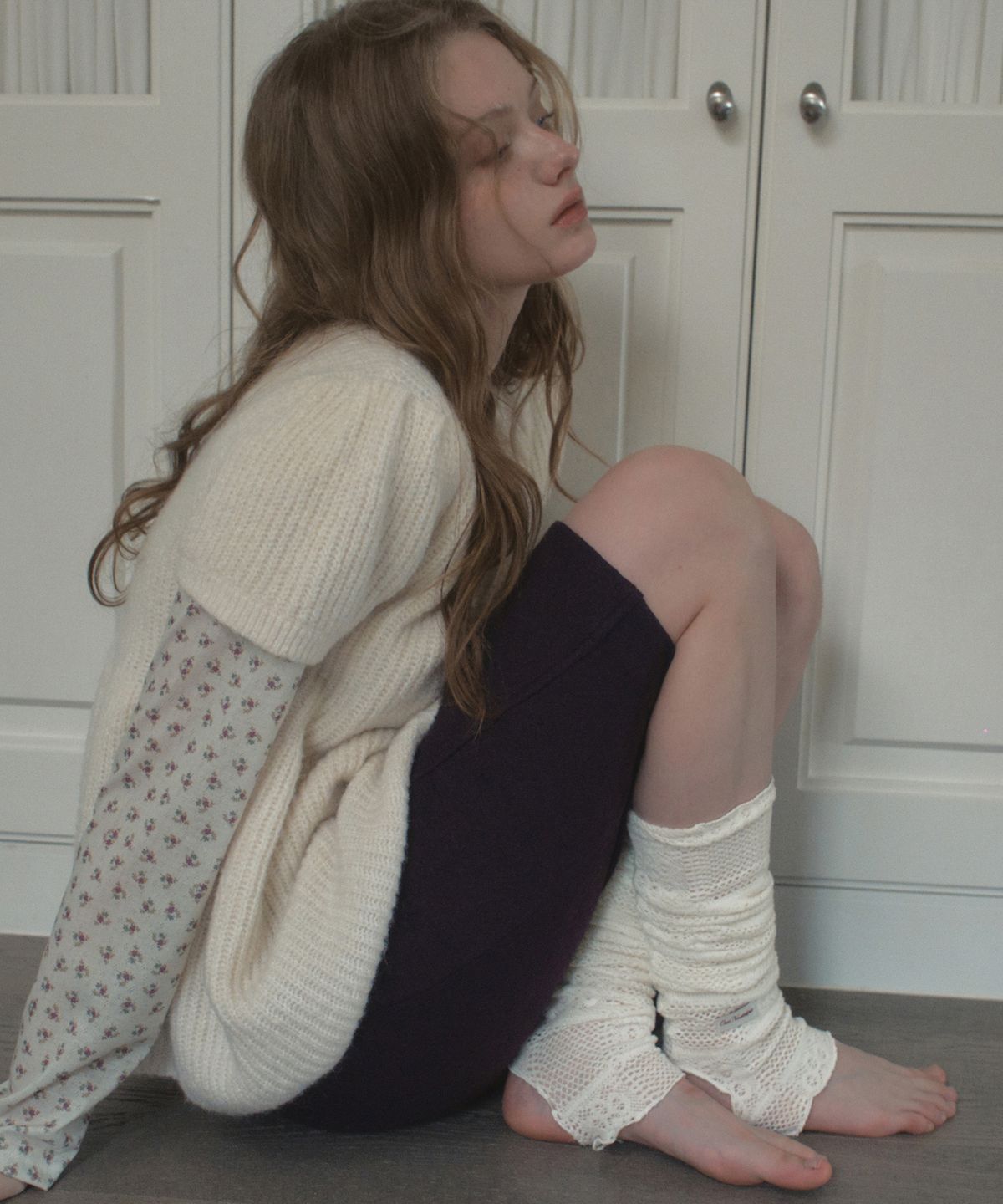 아우어노스텔지아(OURNOSTALGIA) Patch Crochet Leg Warmers_3COLOR(OB6AC12)