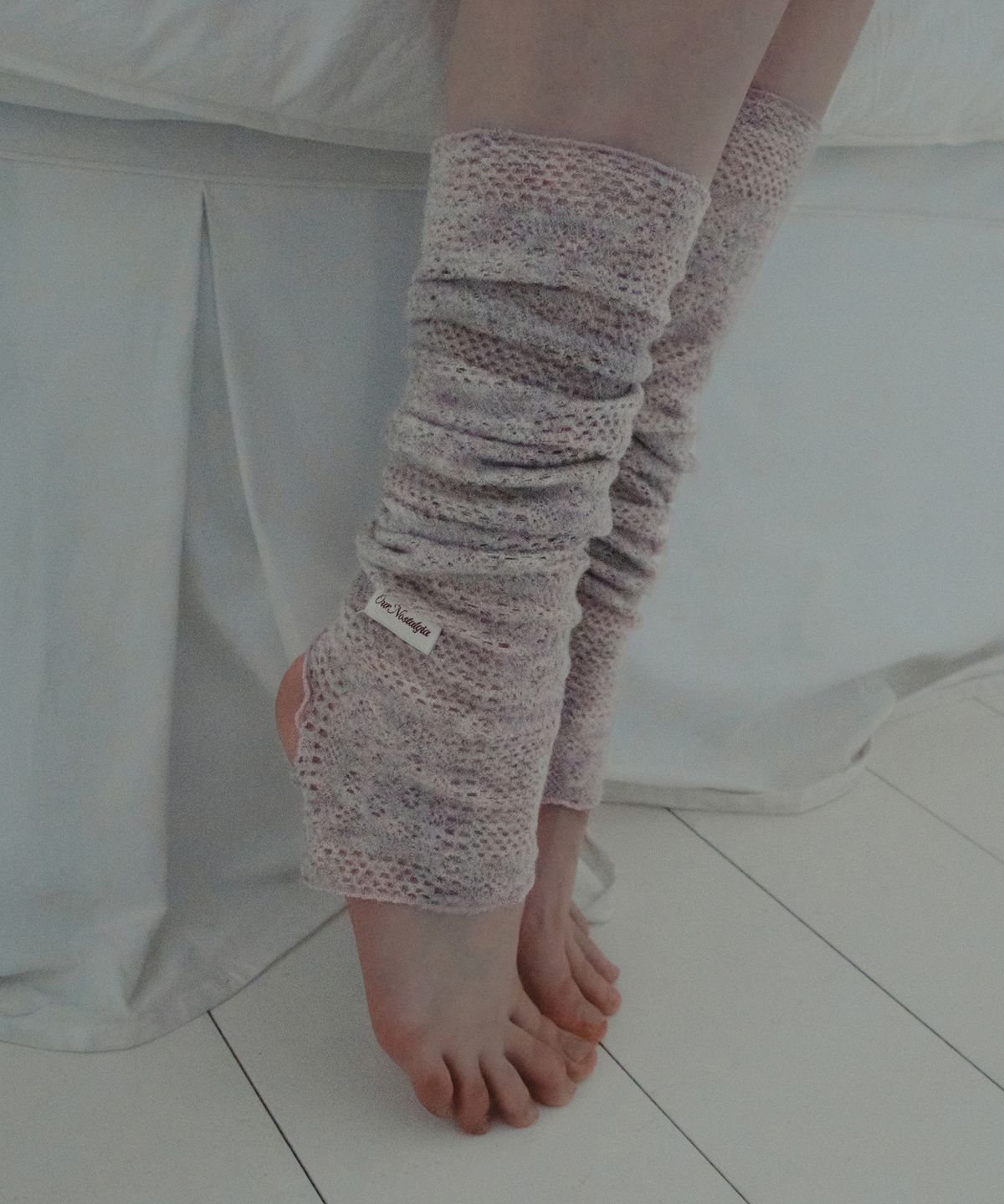 아우어노스텔지아(OURNOSTALGIA) Patch Crochet Leg Warmers_3COLOR(OB6AC12)