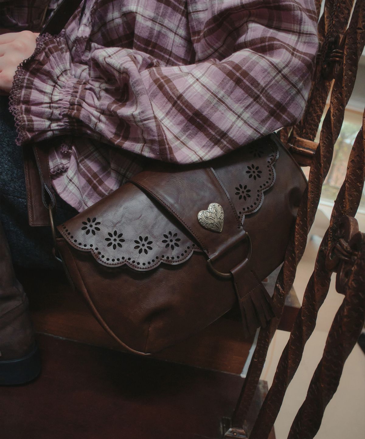 아우어노스텔지아(OURNOSTALGIA) Heirloom Tote Bag_Brown(OB6AC13)
