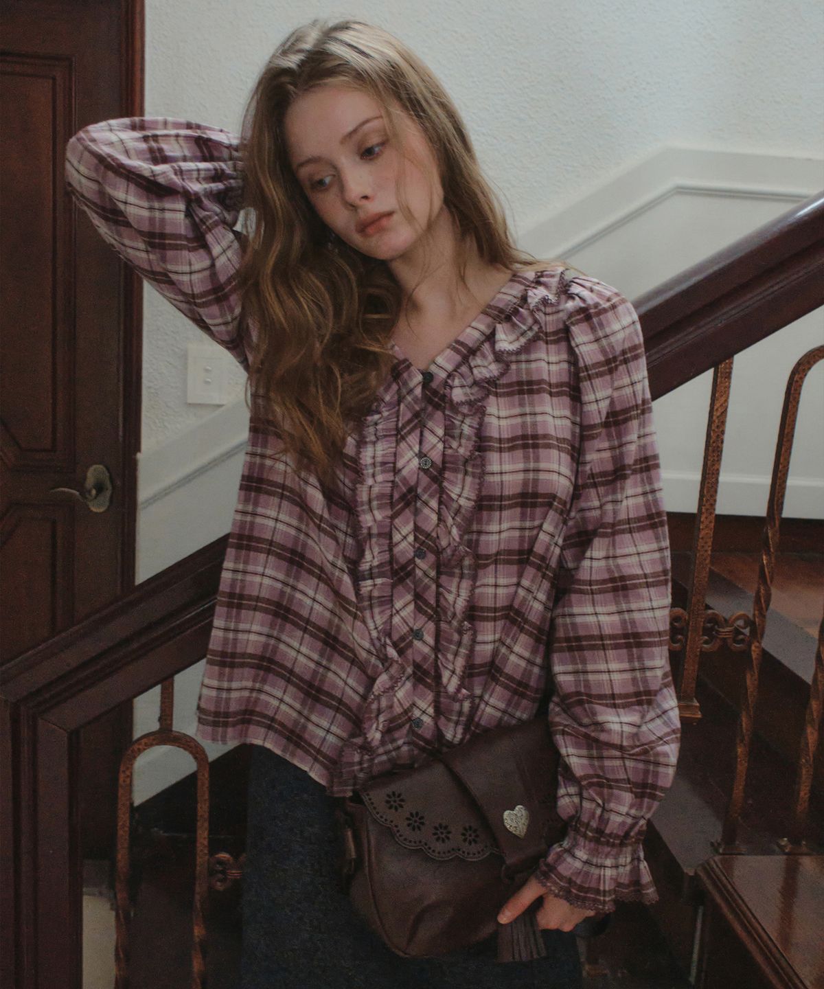 아우어노스텔지아(OURNOSTALGIA) Heirloom Tote Bag_Brown(OB6AC13)