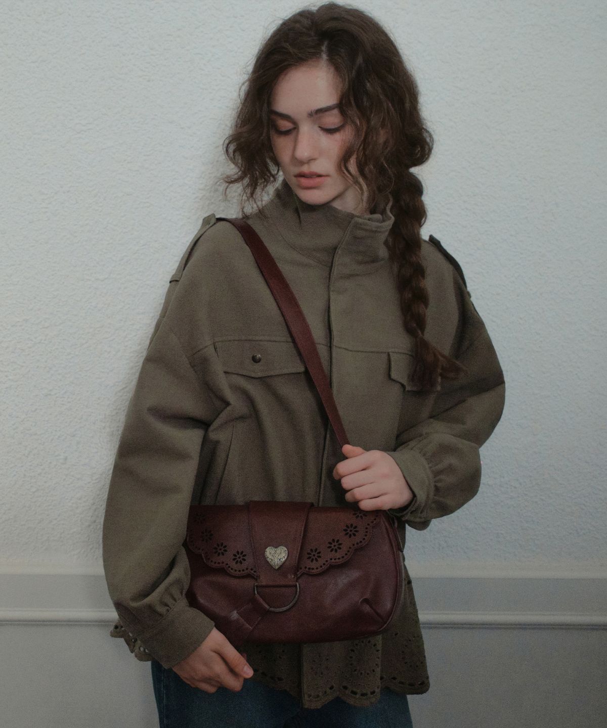 아우어노스텔지아(OURNOSTALGIA) Heirloom Tote Bag_Burgundy(OB6AC13)