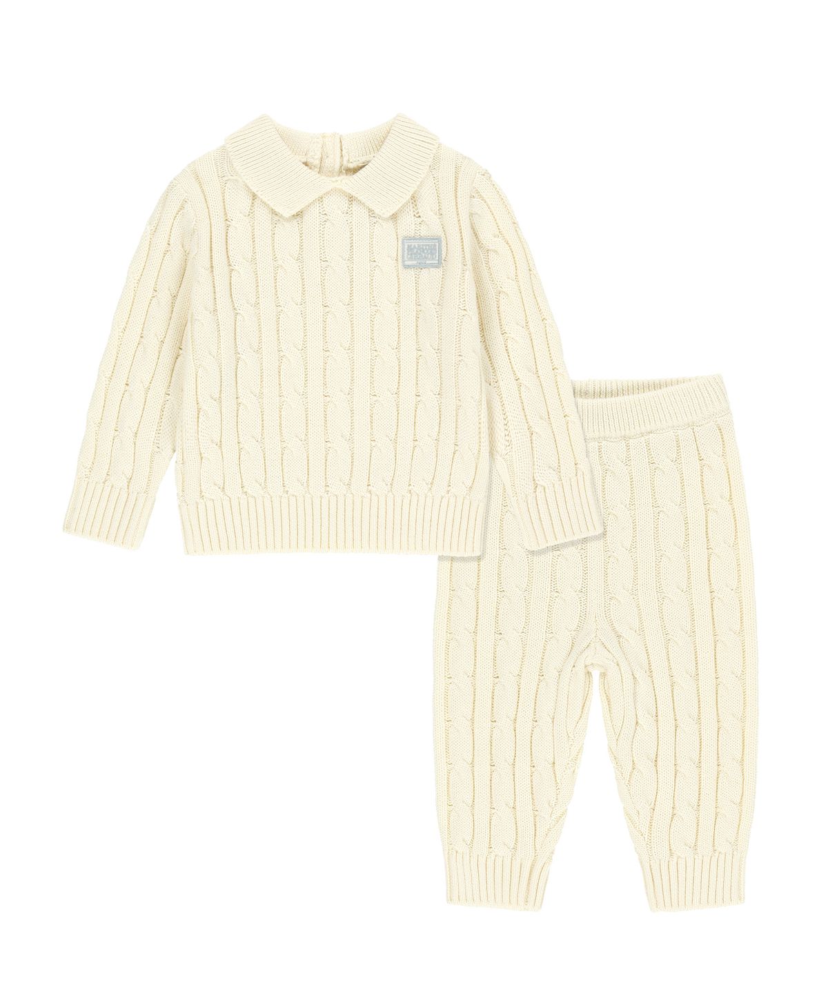 마리떼 키즈(MARITHÉ KIDS) BABY CABLE KNIT SET-UP ivory