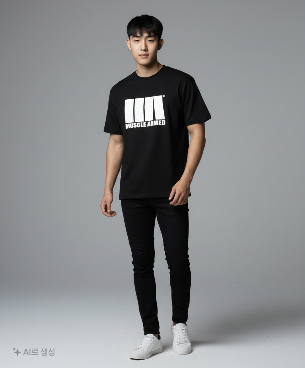 암드(ARMED) 시그니처 백라인 오버핏 T-SHIRT [블랙] M