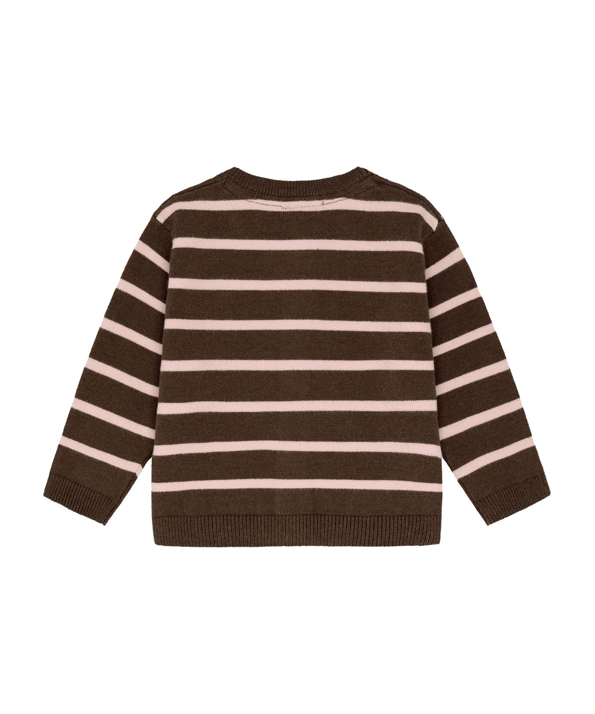 마리떼 키즈(MARITHÉ KIDS) BABY CLASSIC LOGO STRIPE KNIT CARDIGAN brown
