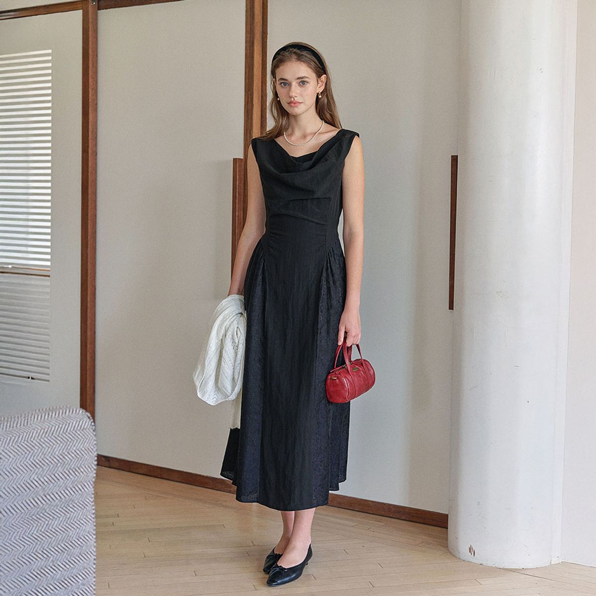 심플레트로(SIMPLE RETRO) SR_Black hepburn long dress