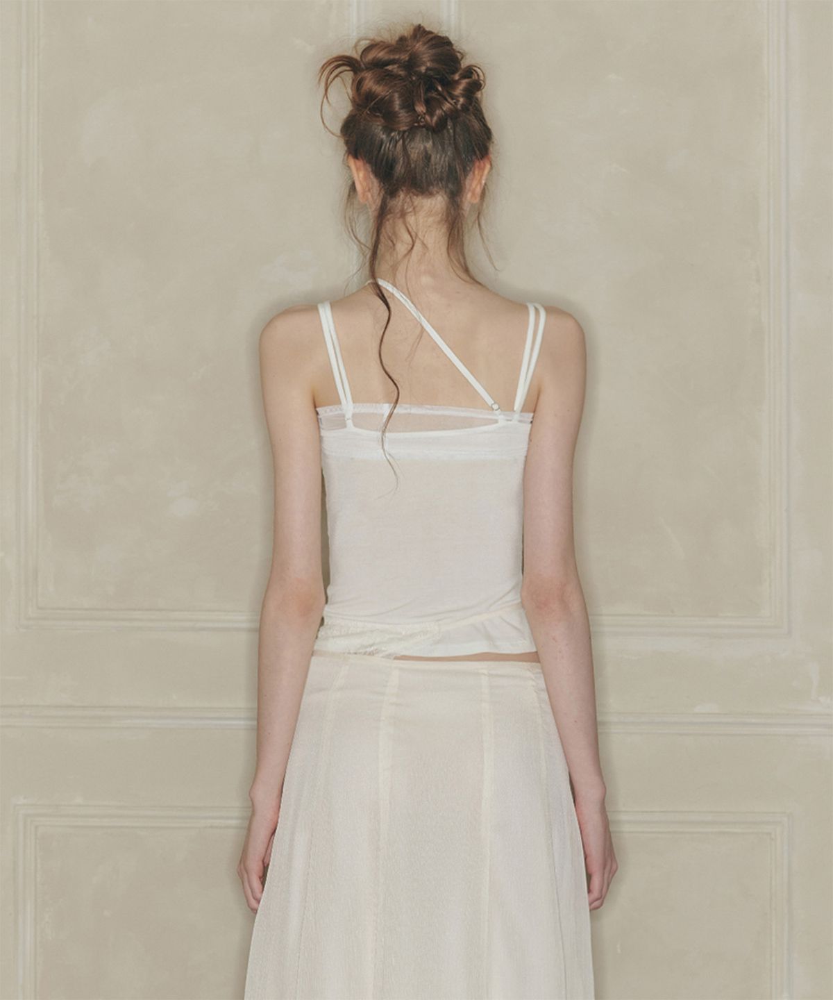 페인오어플레져(PAINORPLEASURE) ABBY STRAP TOP ivory