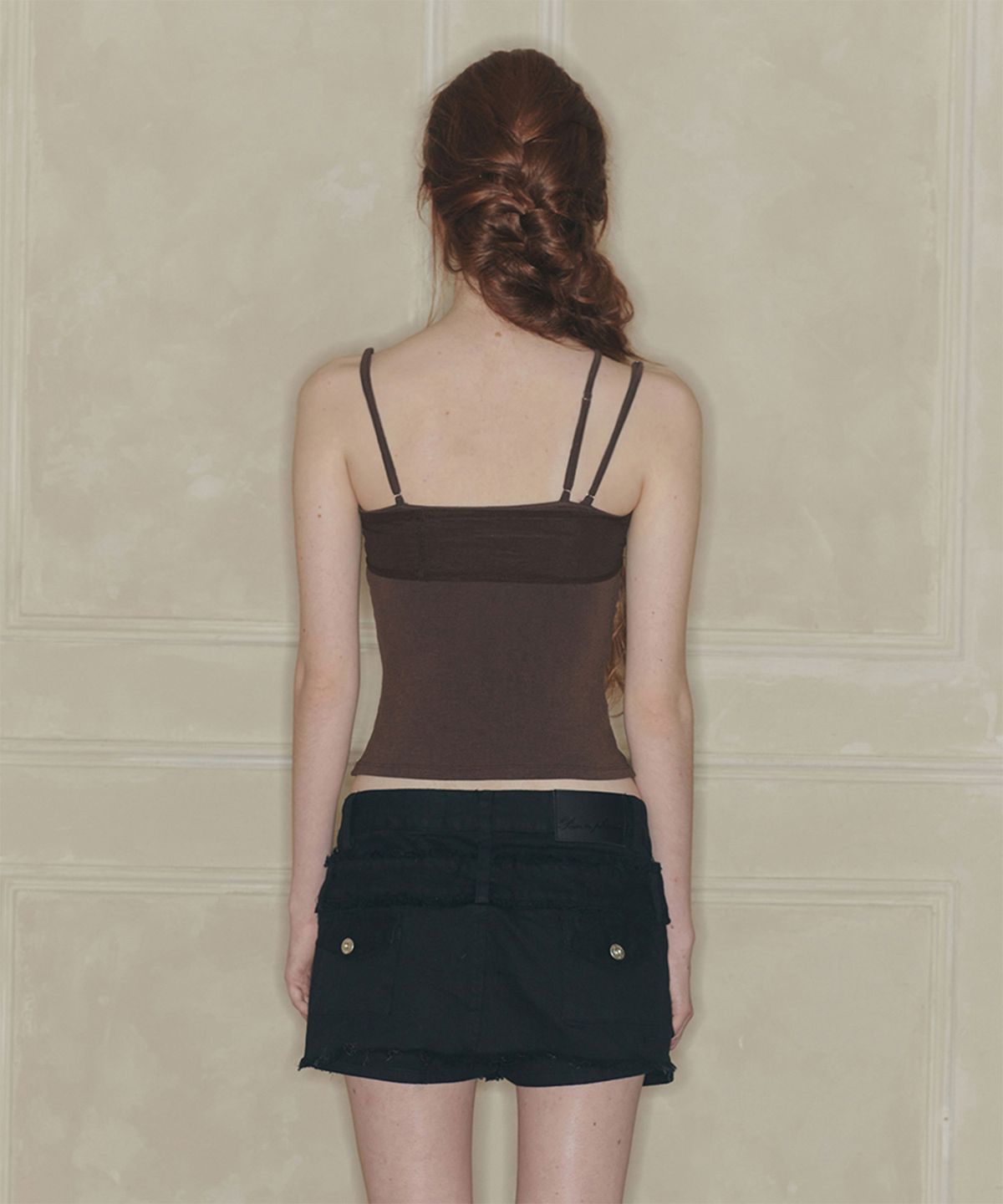 페인오어플레져(PAINORPLEASURE) ABBY STRAP TOP brown
