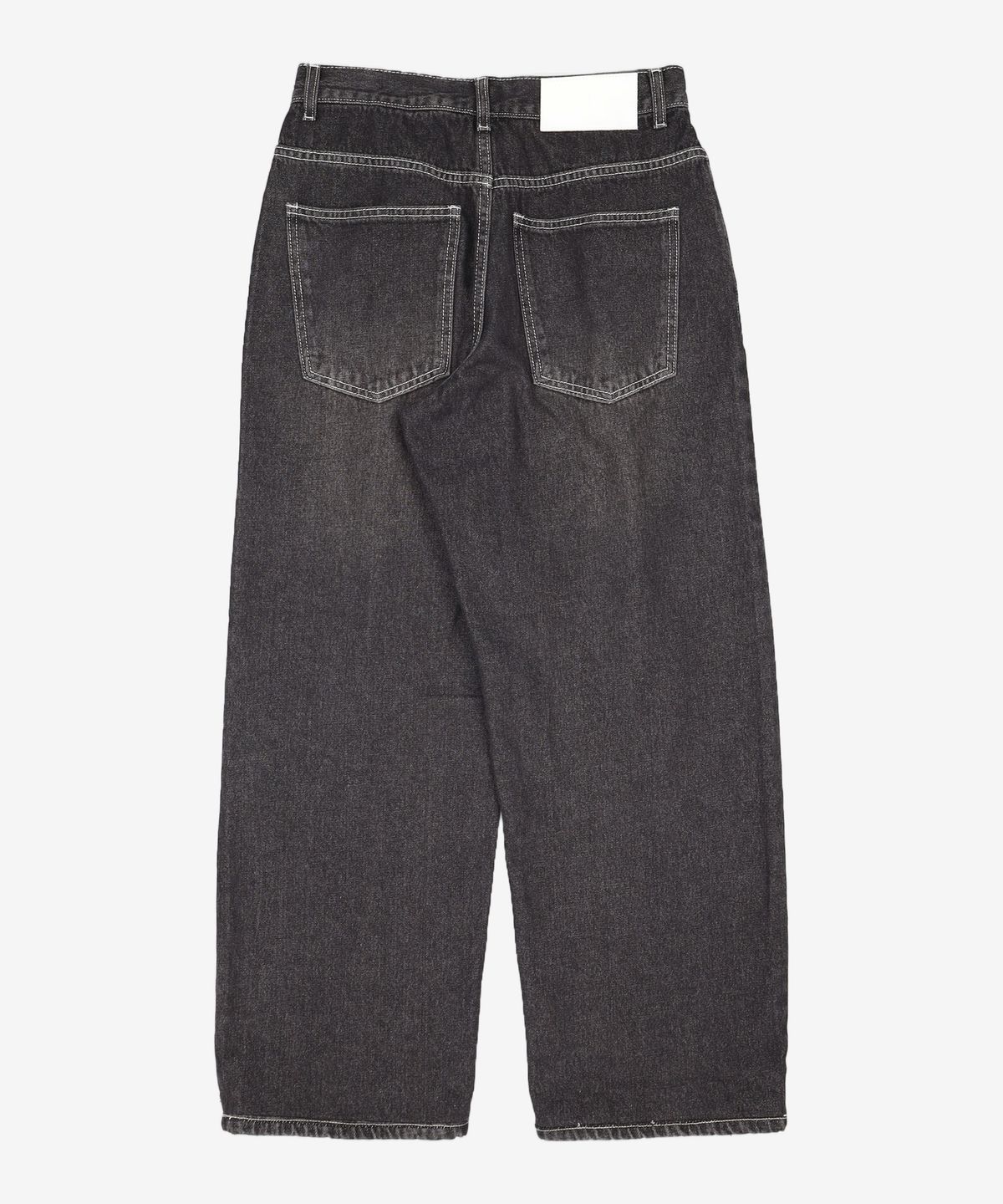 데케트(DECET) Deep Pleats Wide Jeans DCPT030Black 26
