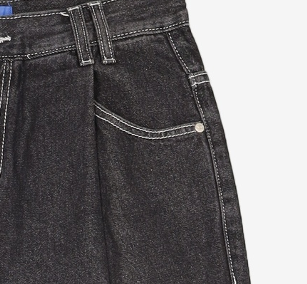 데케트(DECET) Deep Pleats Wide Jeans DCPT030Black 26