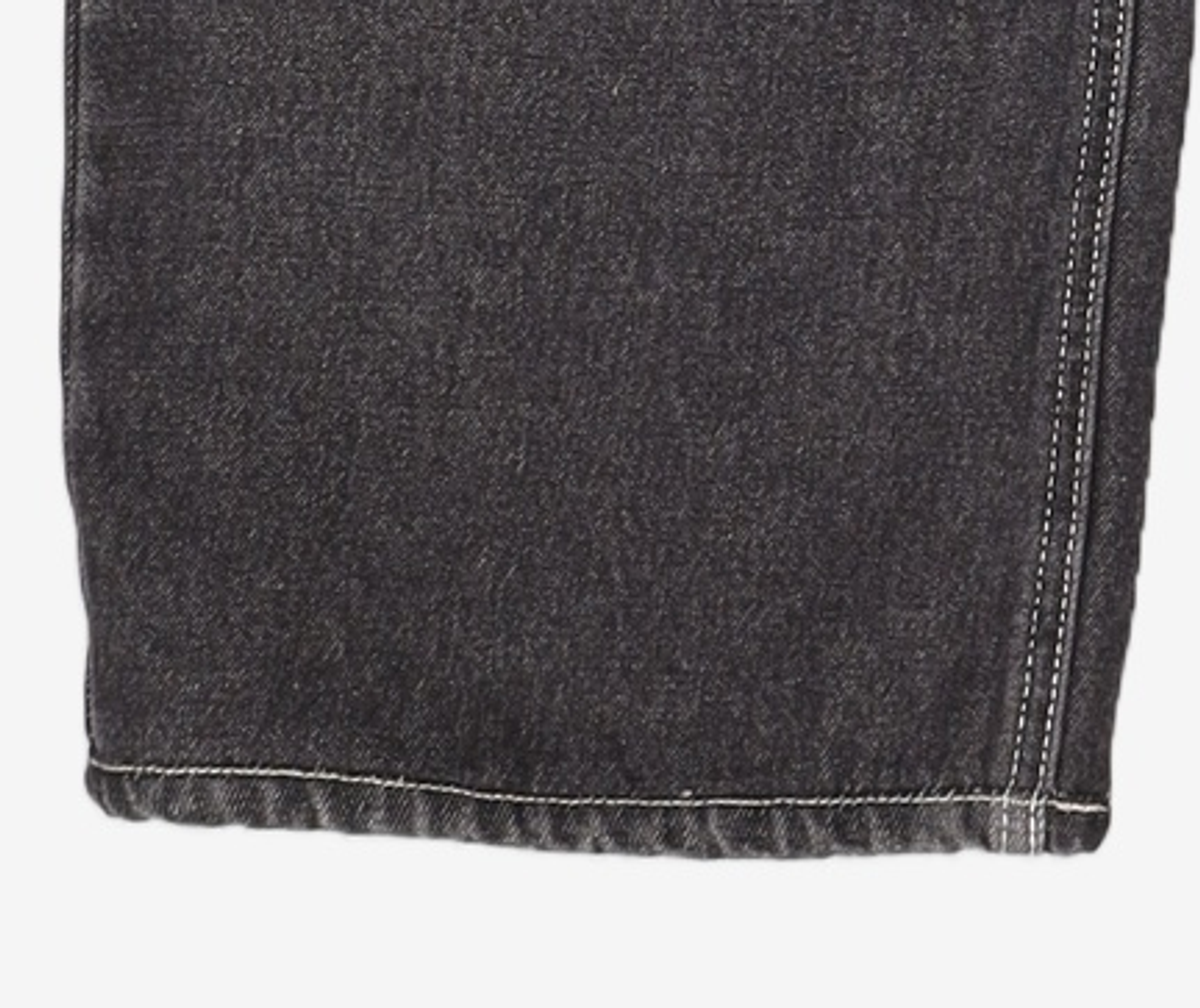 데케트(DECET) Deep Pleats Wide Jeans DCPT030Black 26
