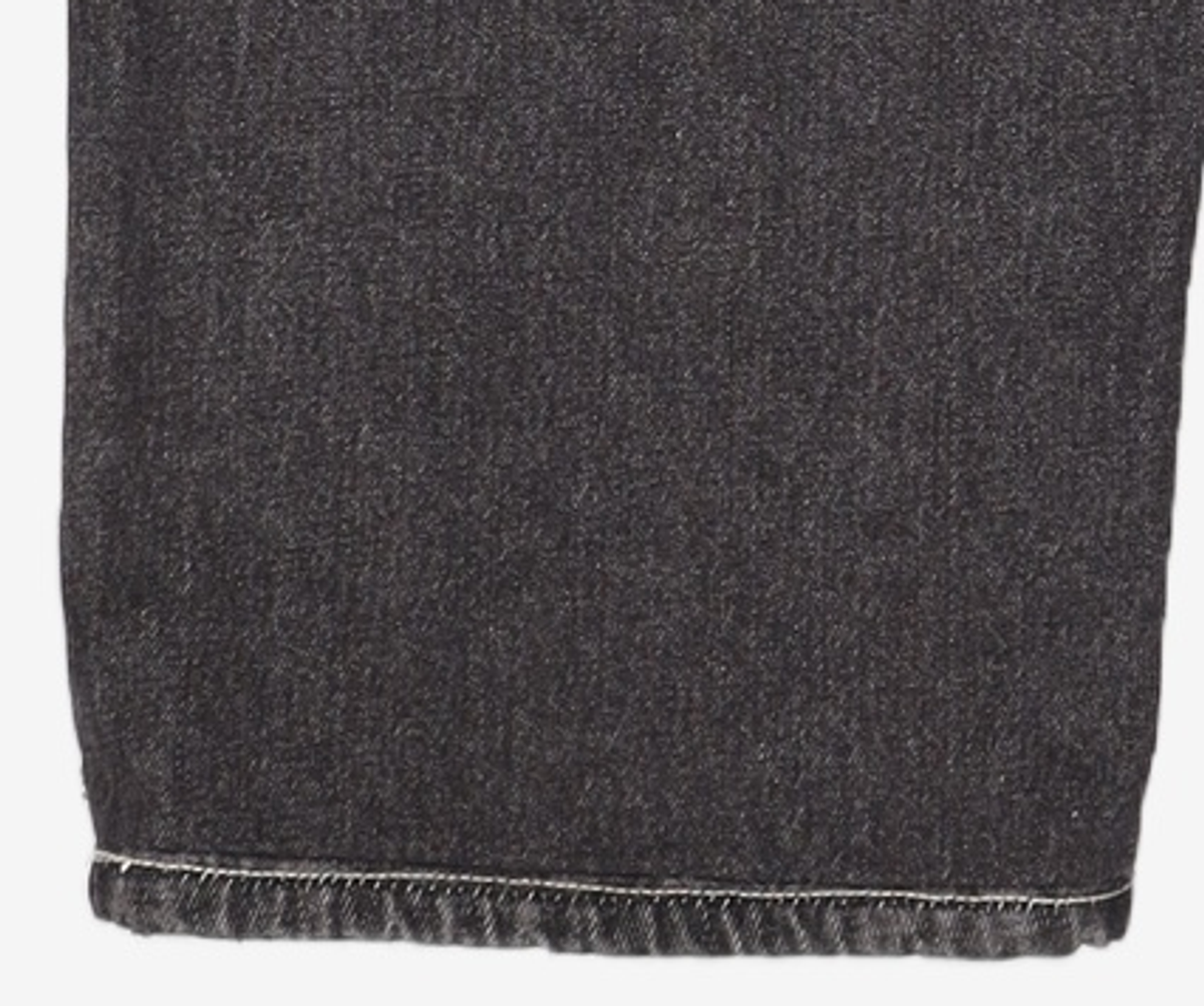 데케트(DECET) Deep Pleats Wide Jeans DCPT030Black 26