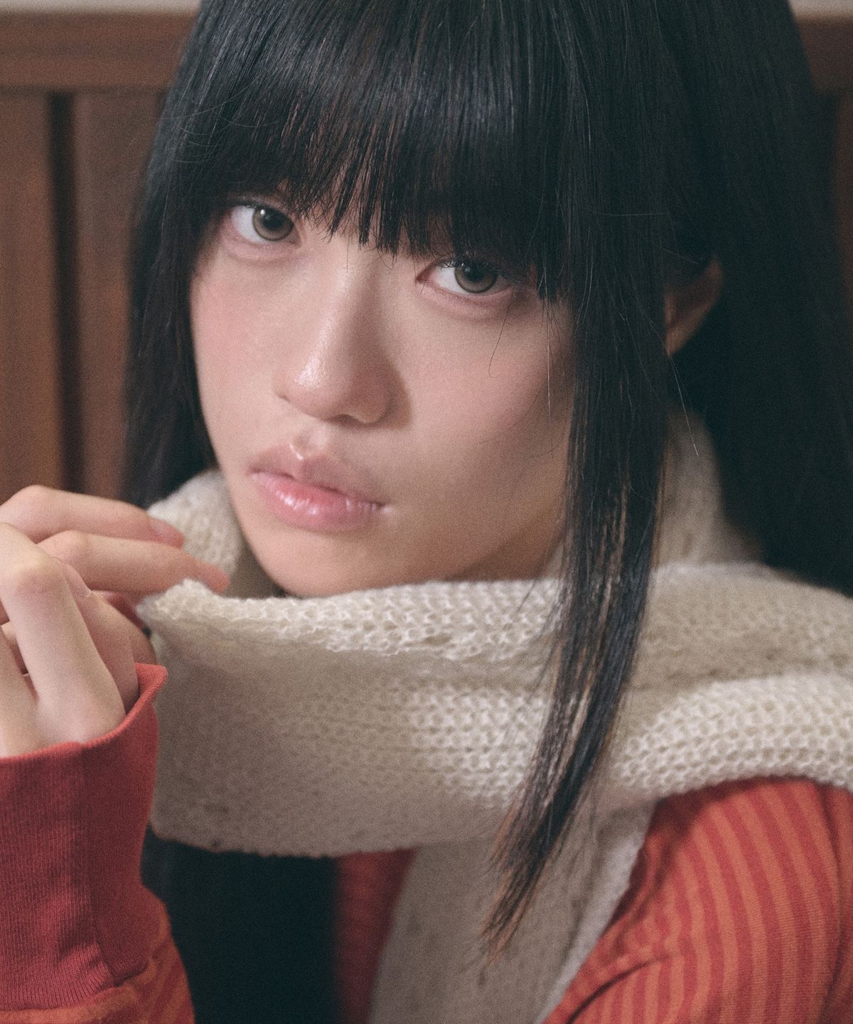 키이비(KIIBI) nostalgic knit muffler ivory