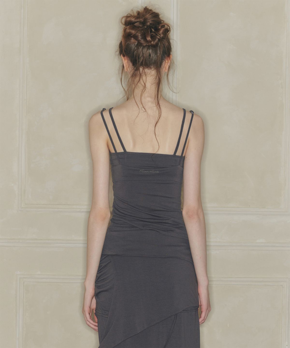 페인오어플레져(PAINORPLEASURE) CORSET PANEL TOP charcoal