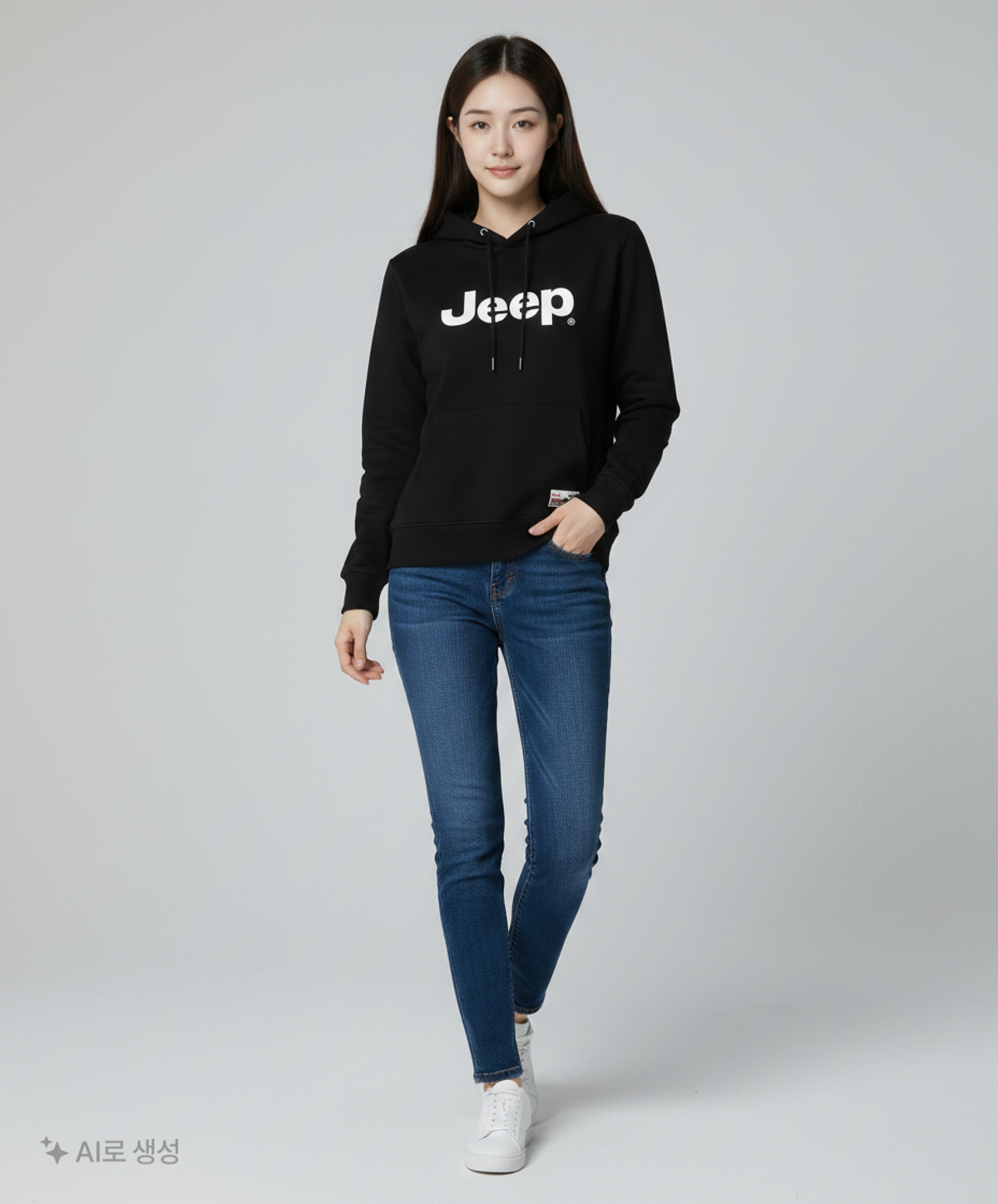 지프(JEEP) 오버사이즈 후드티  (JM5THU056BK) S