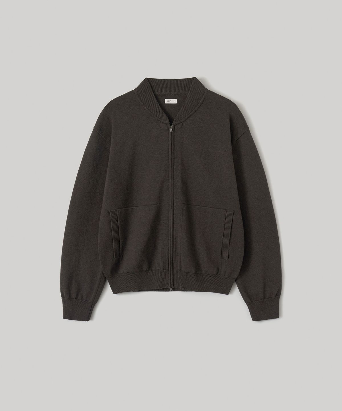 어나더 오피스(ANOTHER OFFICE) Aviator Knit Blouson (Dark Brown)