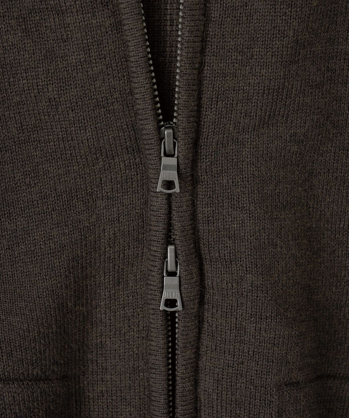 어나더 오피스(ANOTHER OFFICE) Aviator Knit Blouson (Dark Brown)
