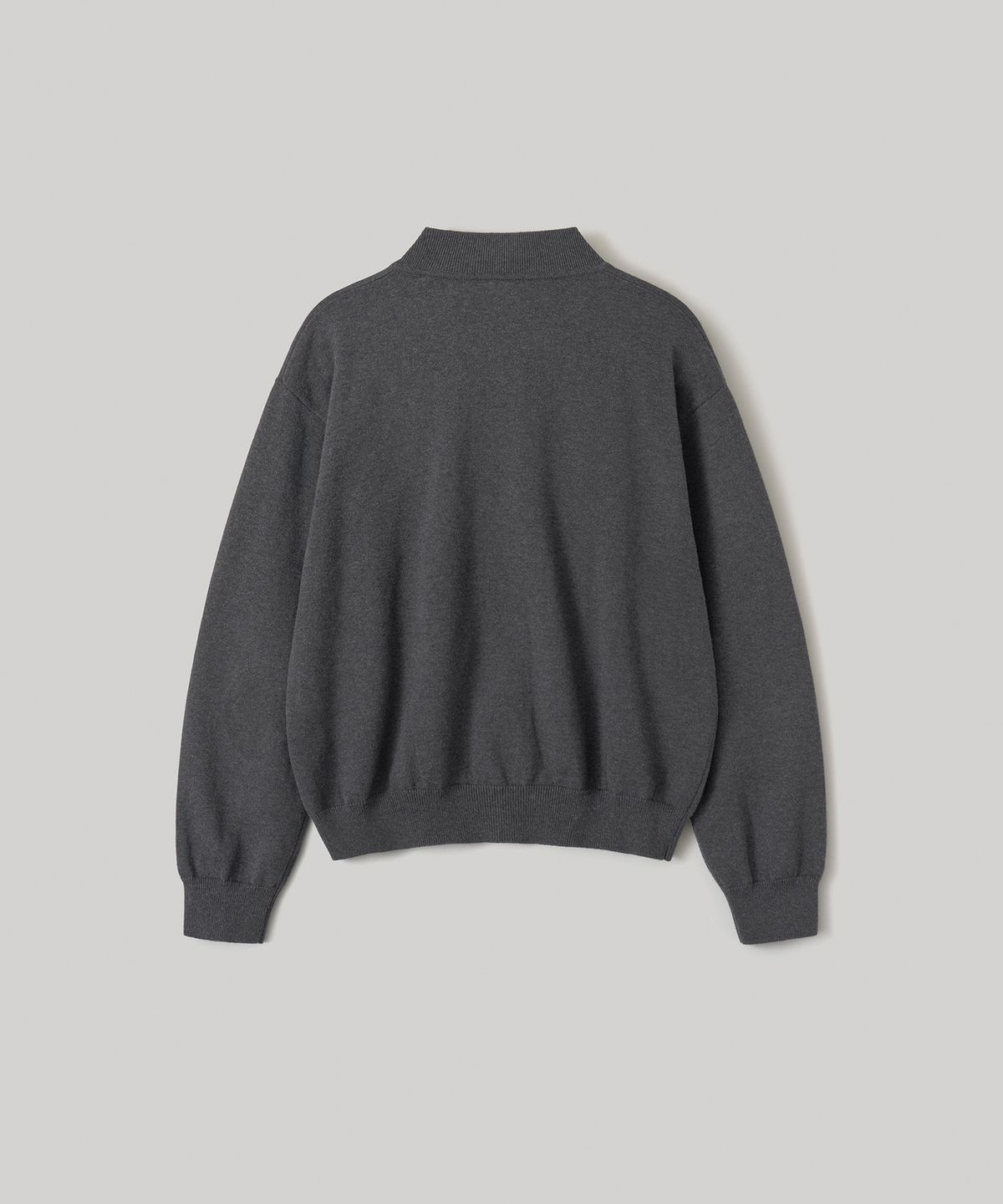 어나더 오피스(ANOTHER OFFICE) Aviator Knit Blouson (Charcoal)