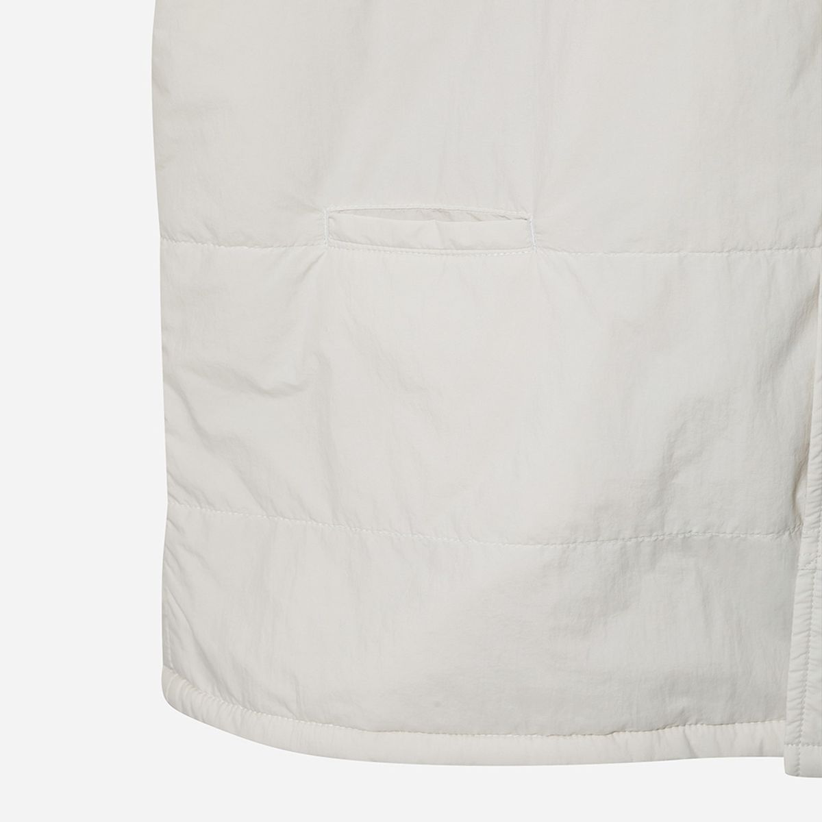 디오디(DOD) 플리스 안감 퀼팅 셔켓(WHITE)