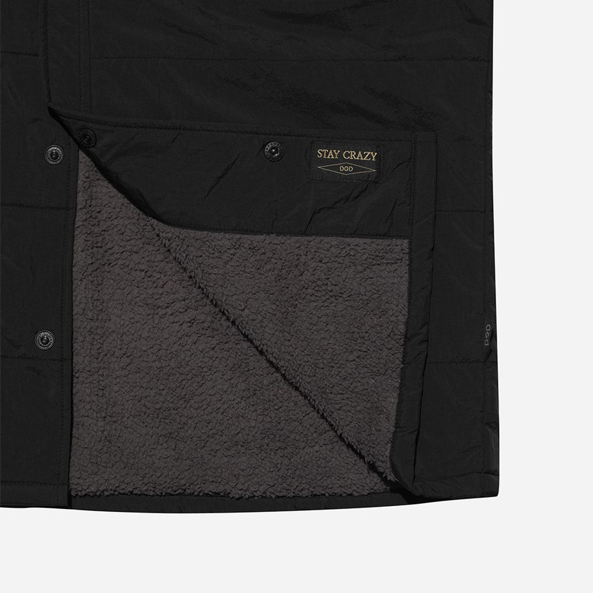 디오디(DOD) 플리스 안감 퀼팅 셔켓(BLACK)