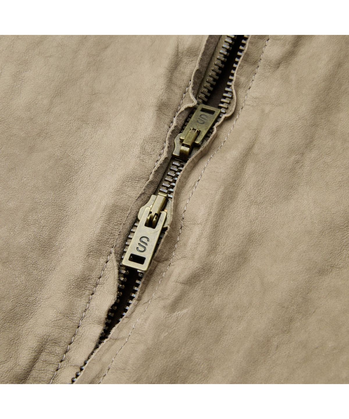 시리즈(SERIES) SALVATORE SANTORO ZIP-UP LEATHER BOMBER SVUDW26002BEX