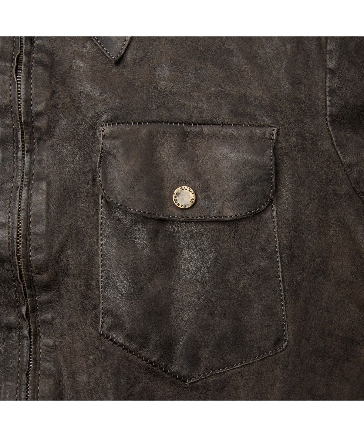 시리즈(SERIES) SALVATORE SANTORO ZIP-UP LEATHER JACKET SVUDW26001BRX