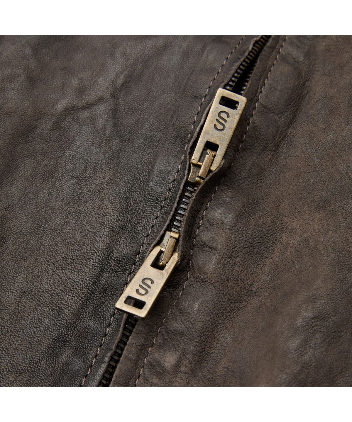 시리즈(SERIES) SALVATORE SANTORO ZIP-UP LEATHER JACKET SVUDW26001BRX