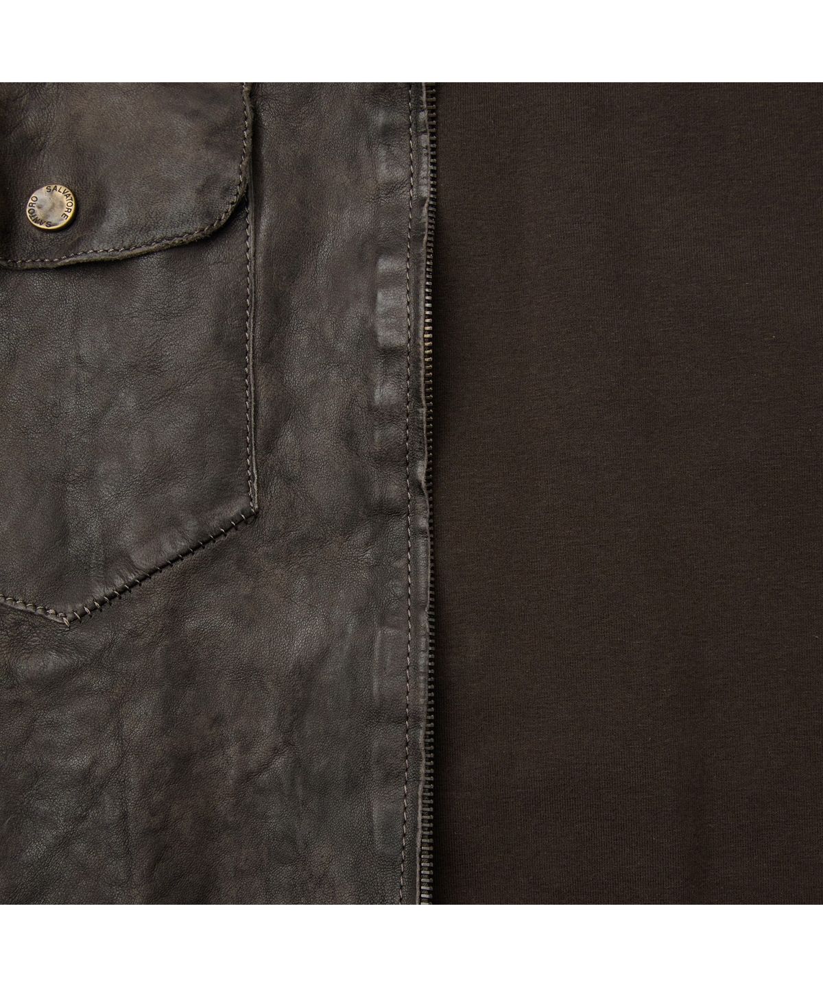 시리즈(SERIES) SALVATORE SANTORO ZIP-UP LEATHER JACKET SVUDW26001BRX