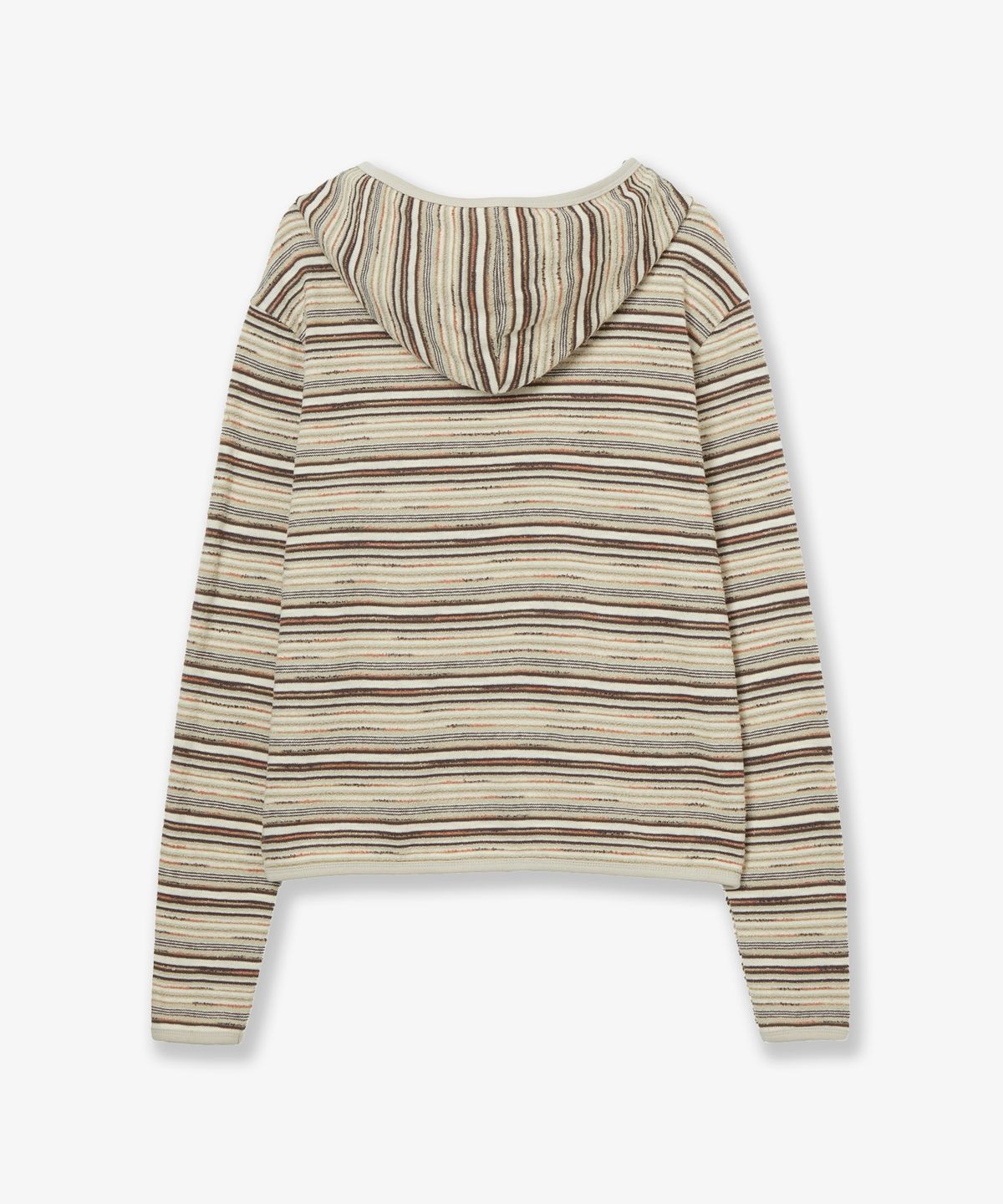 에이이에이이(AEAE) STRIPE KNIT HOODIE [IVORY]