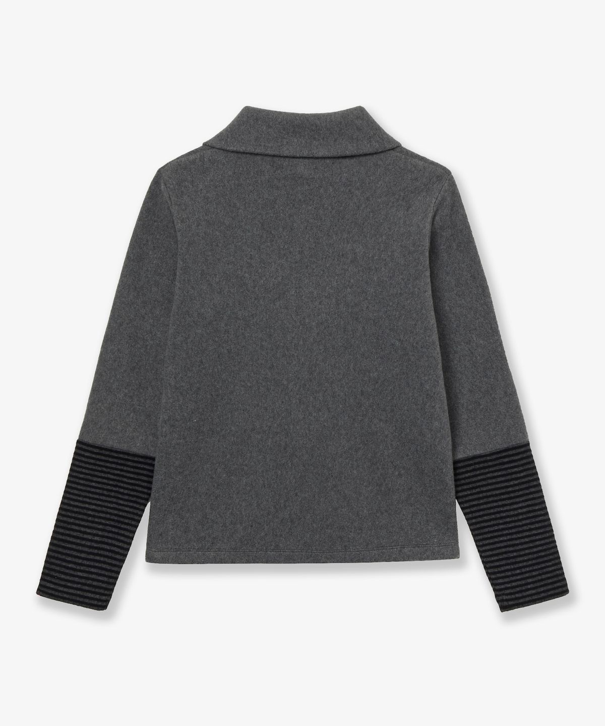 에이이에이이(AEAE) SLEEVE BLOCK HIGH NECK TEE [CHARCOAL]