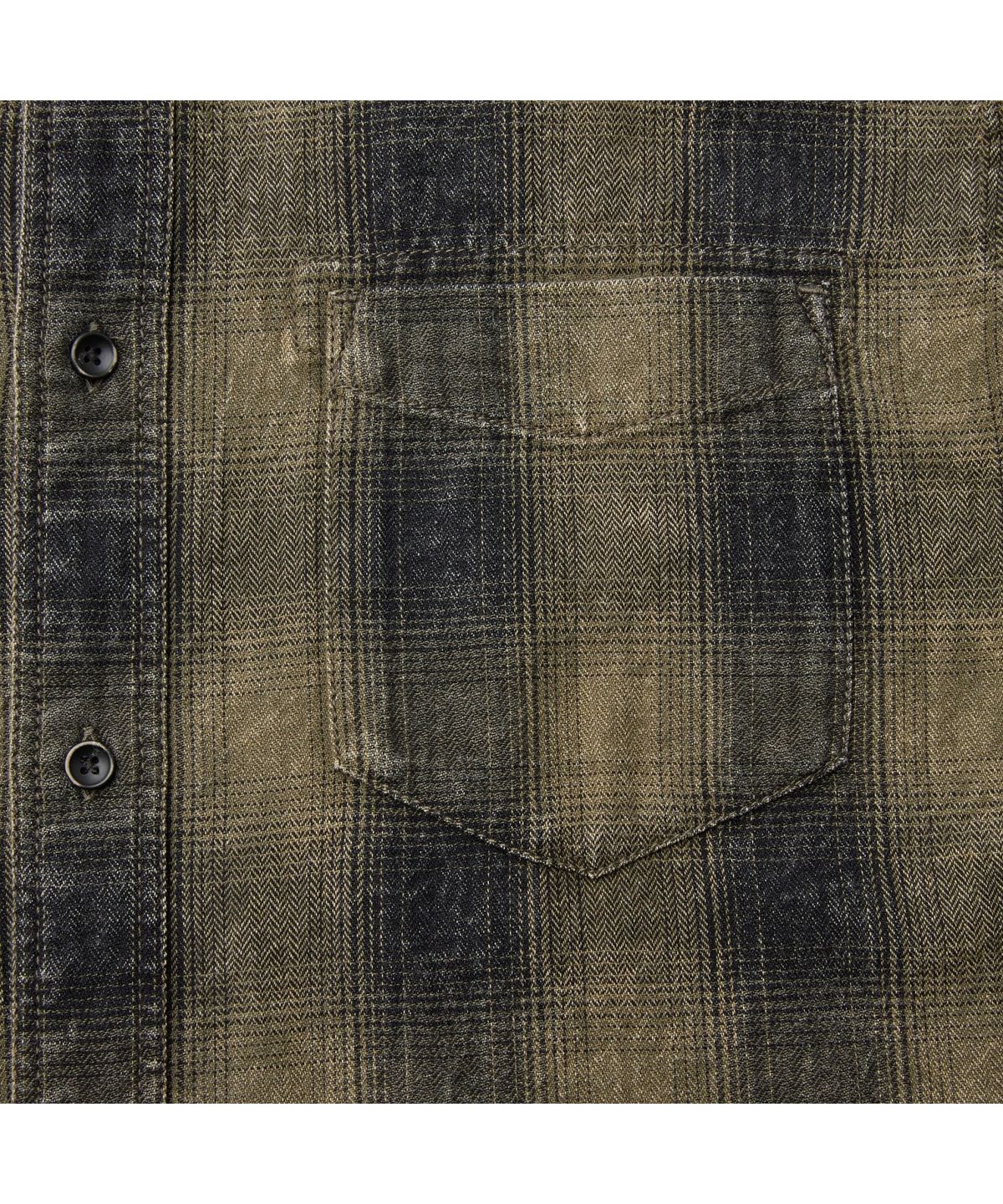 시리즈(SERIES) [ISLAND DENIM] 워싱 카키 체크셔츠(릴렉스핏) SASFW26421KHX