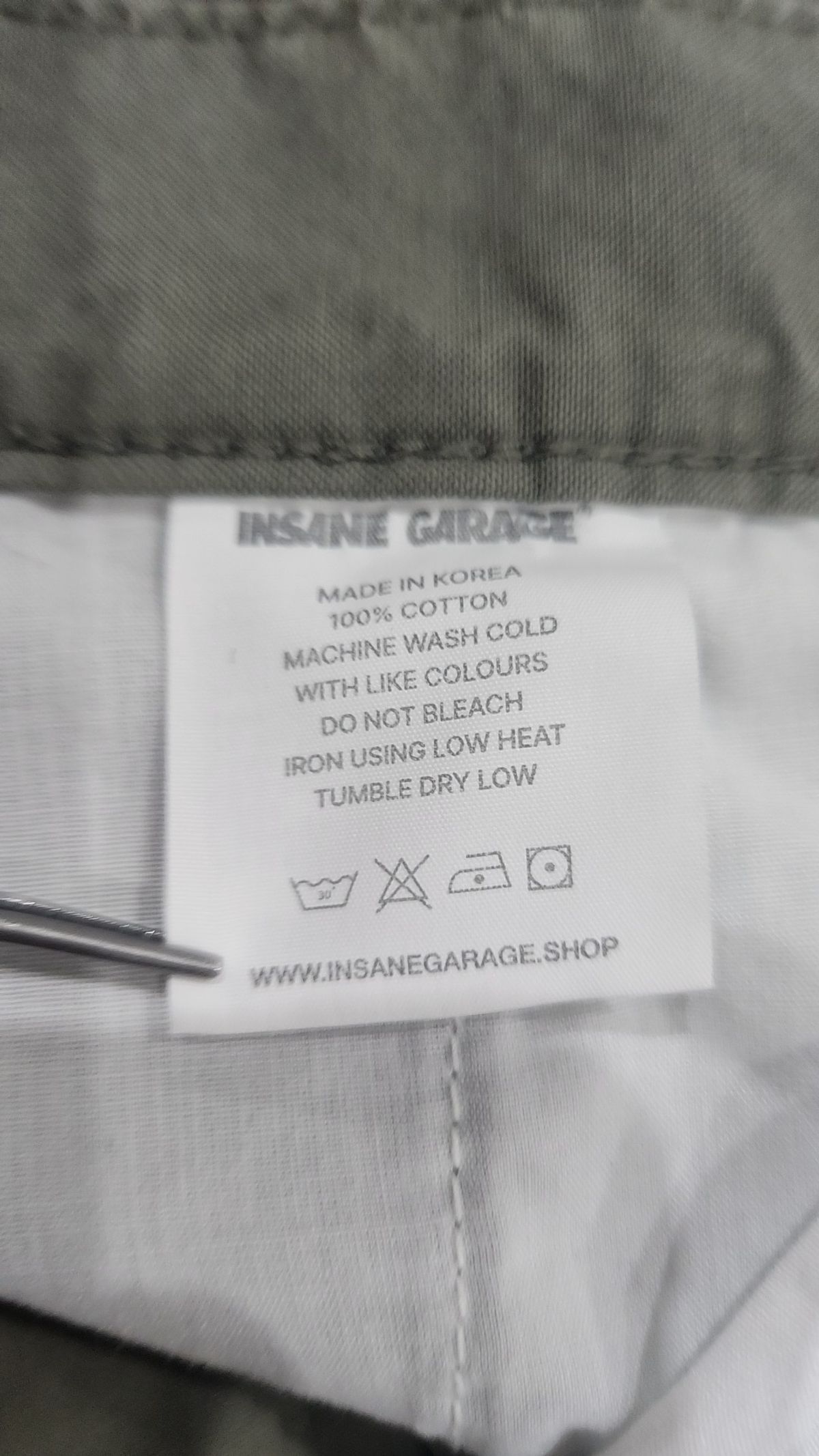 인세인개러지(INSANEGARAGE) 코튼 팬츠 3