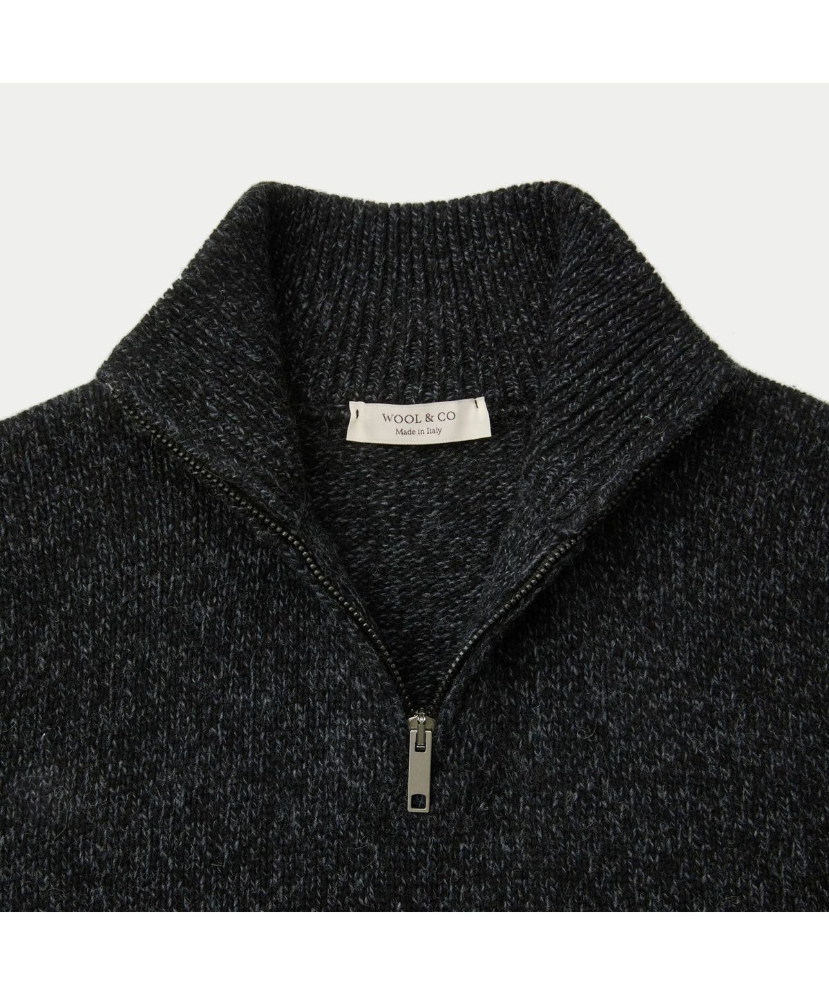 시리즈(SERIES) WOOL AND CO LAMBSWOOL HALF ZIP SWEATER SOWAW26204BKX