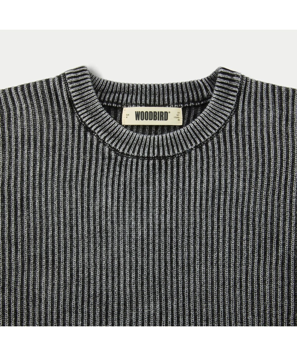 시리즈(SERIES) WOODBIRD WBSake Washed Crew Sweater SOWAW26151BKX
