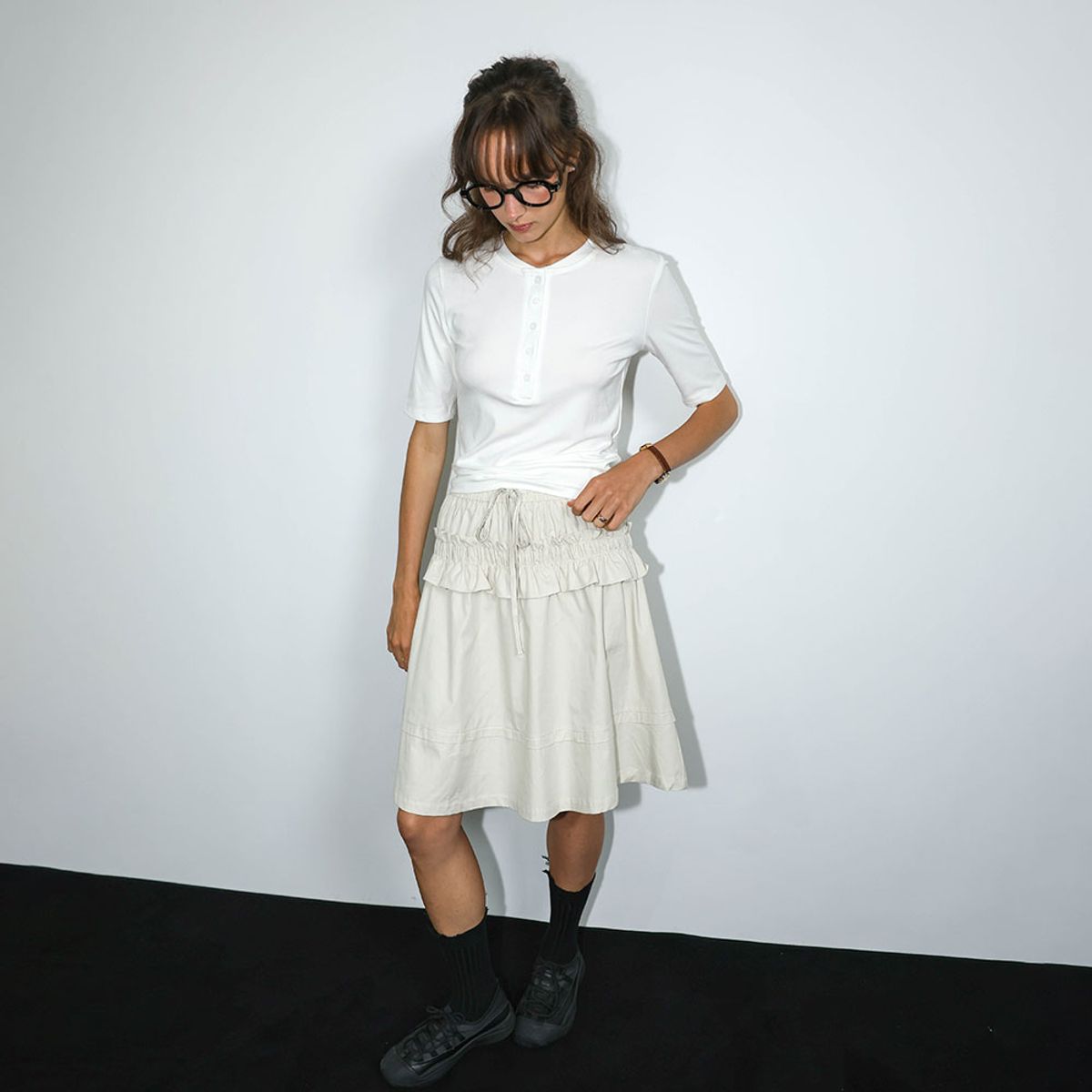 던드롭(DUNDROP) DD_Half button fitted top