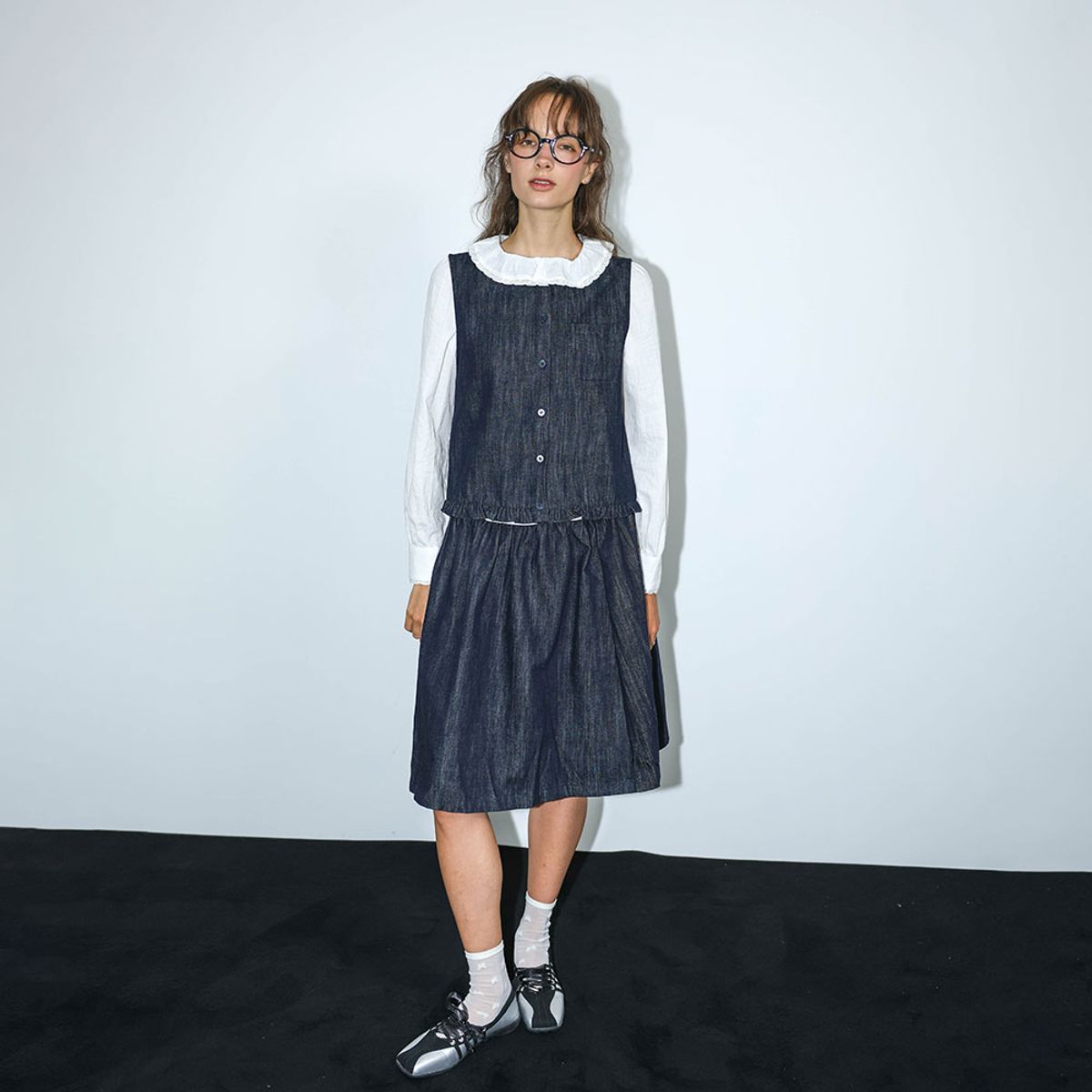 던드롭(DUNDROP) DD_Button-up denim vest