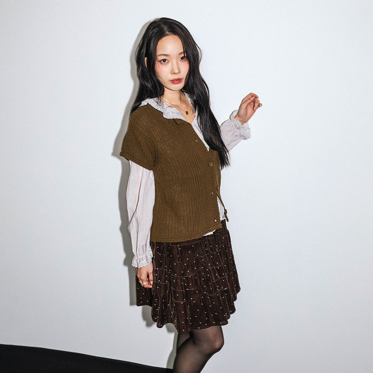 던드롭(DUNDROP) DD_Short sleeve knit vest