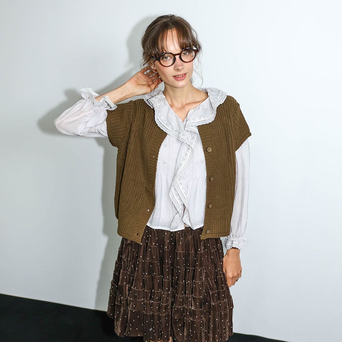 던드롭(DUNDROP) DD_Short sleeve knit vest