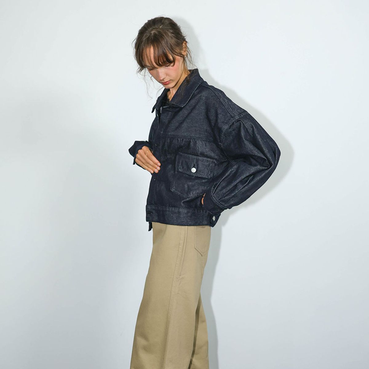 던드롭(DUNDROP) DD_Oversized denim jacket