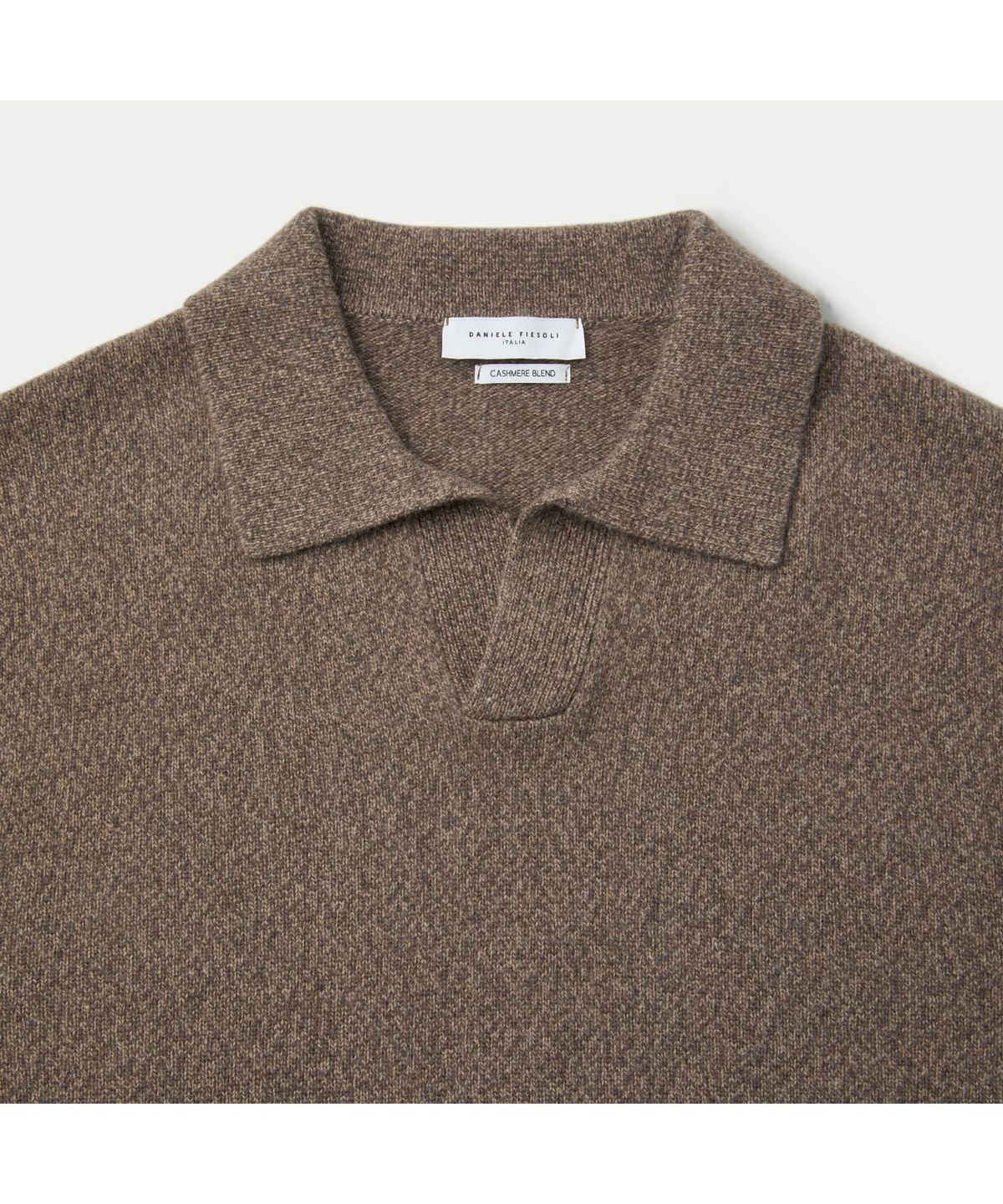 시리즈(SERIES) DANIELE FIESOLI EXTRAFINE MERINOS WOOL CASHMERE POLO SWEATER SOWAW26054BRX