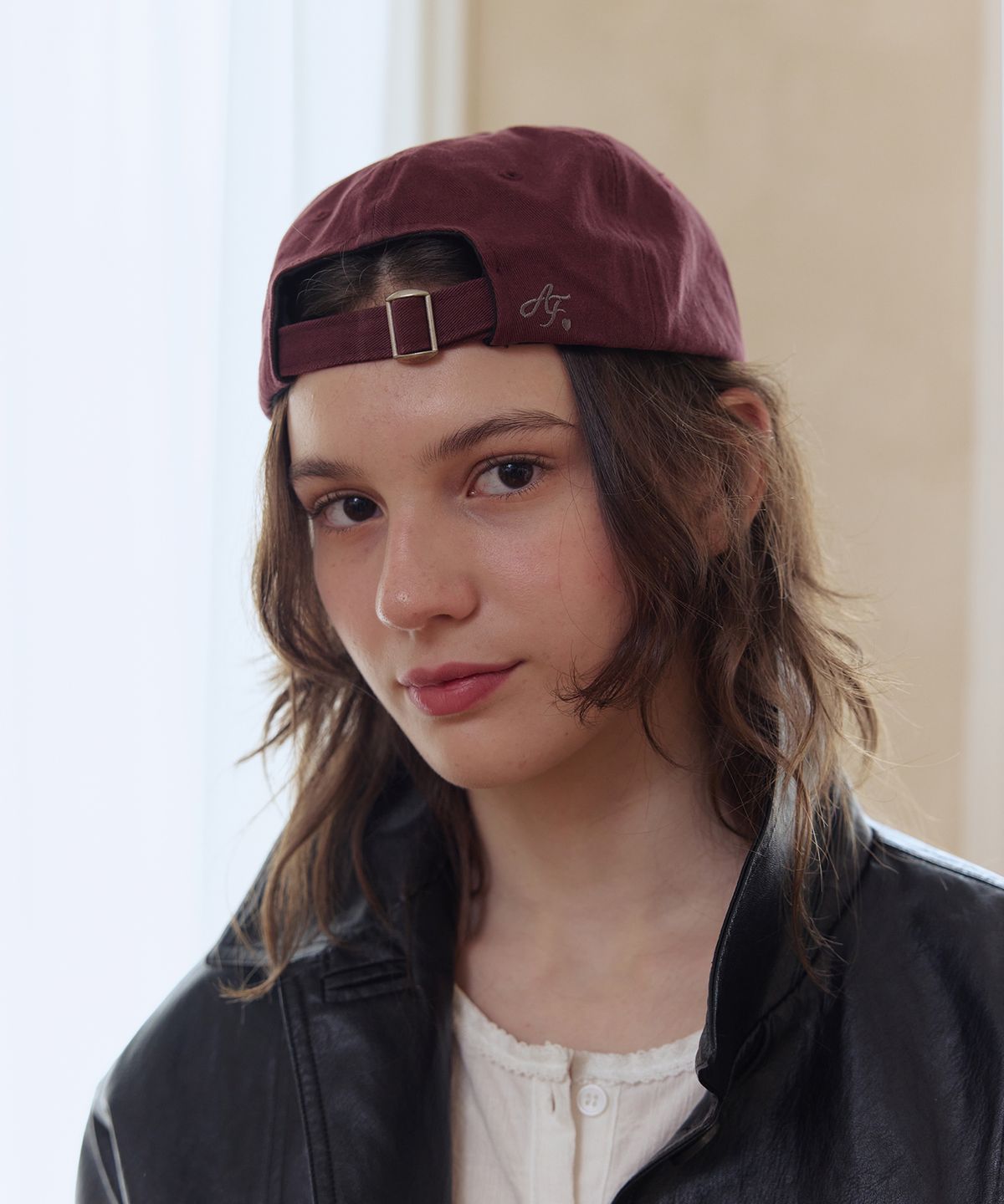 애프터아워즈(AFTERHOURS) WASHED DEEP BALL CAP (PLUM)
