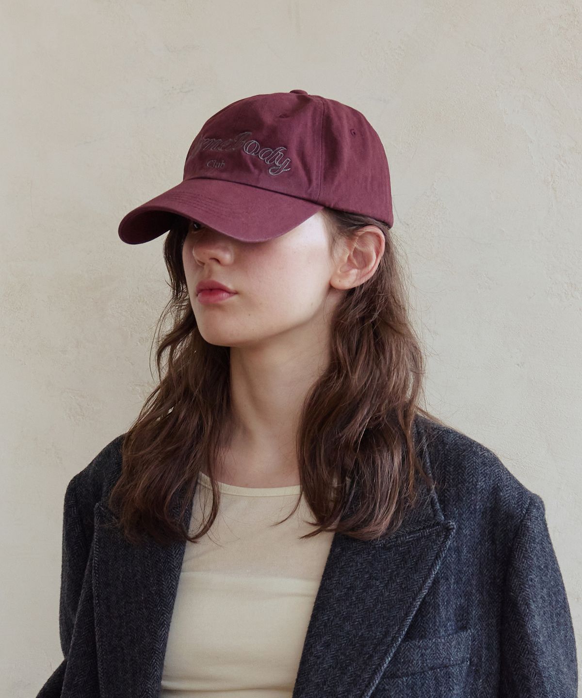 애프터아워즈(AFTERHOURS) WASHED DEEP BALL CAP (PLUM)
