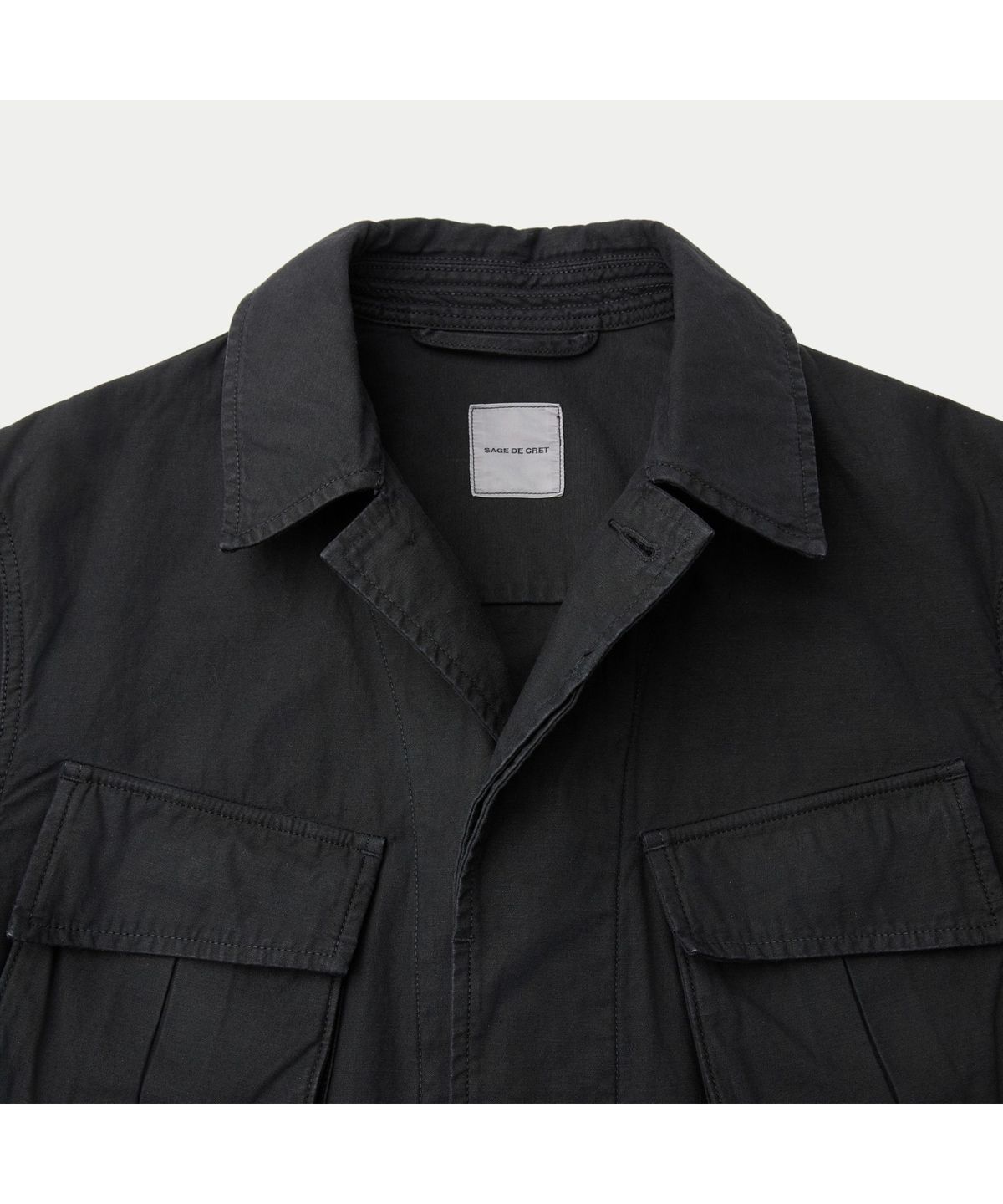 시리즈(SERIES) SAGE DE CRET Back Satin Fatigue Jacket SVUAW26254BKX