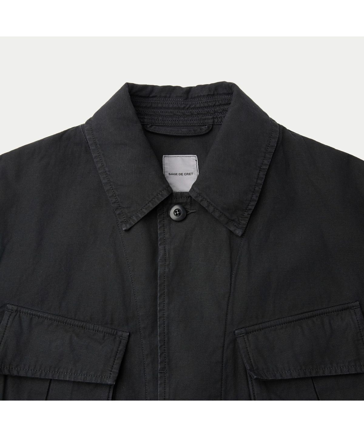 시리즈(SERIES) SAGE DE CRET Back Satin Fatigue Jacket SVUAW26254BKX