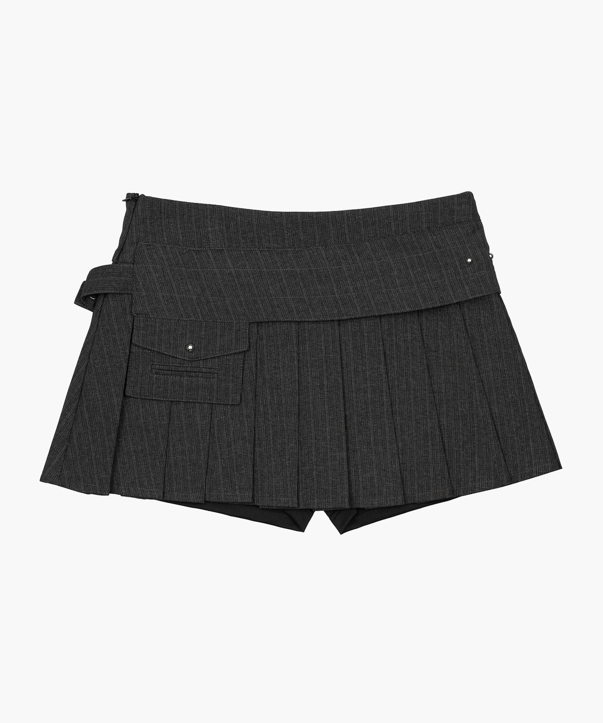 러프넥(ROUGHNECK) Overlap Belt Skirt